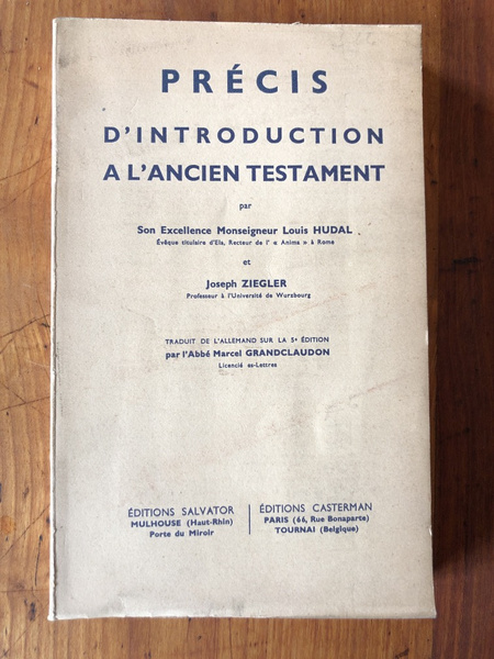 Précis d'introduction à l'Ancien Testament