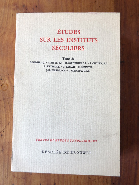 Etudes sur les instituts séculiers