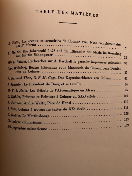 Annuaire de la société historique et littéraire de Colmar 1961