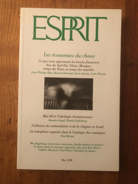 Revue Esprit Mai 1998 Les économies du chaos