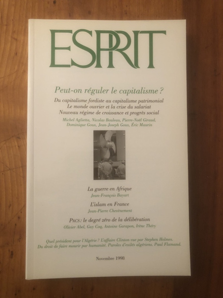 Revue Esprit Novembre 1998, Peut-on réguler le capitalisme ?