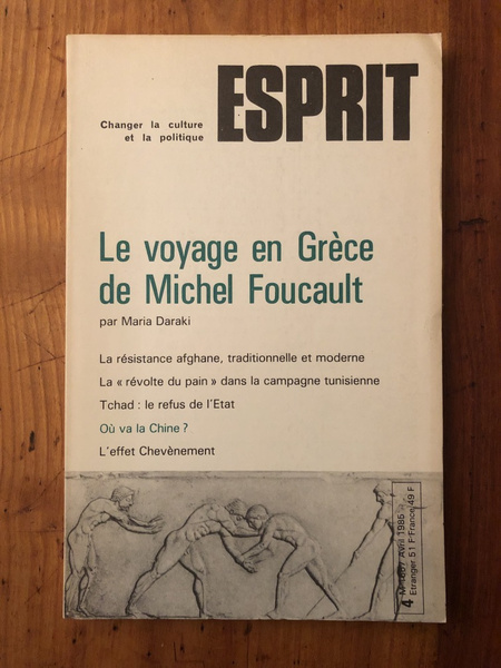 Revue Esprit Avril 1985 Le voyage en Grèce de Michel …