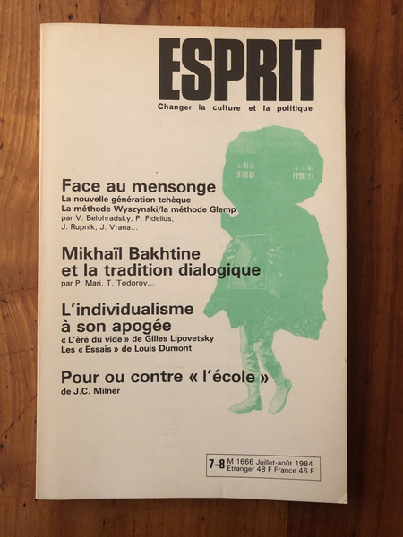 Revue Esprit Juillet-Août 1984