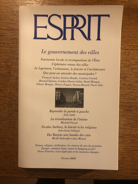 Esprit Février 2008 Le gouvernement des villes