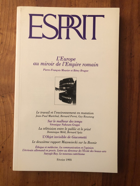 Revue Esprit Février 1993 L'Europe au miroir de l'Empire romain