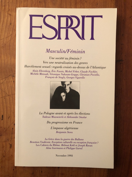 Revue Esprit Novembre 1993 Masculin/Féminin