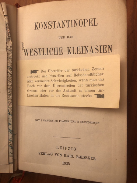 Baedekers Konstantinopel und das Westliche Kleinasien