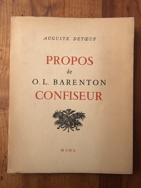 Propos de O.L. Barenton confiseur