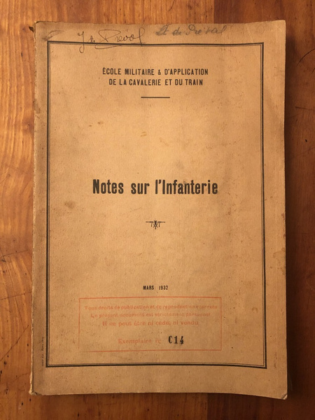 Notes sur l'Infanterie