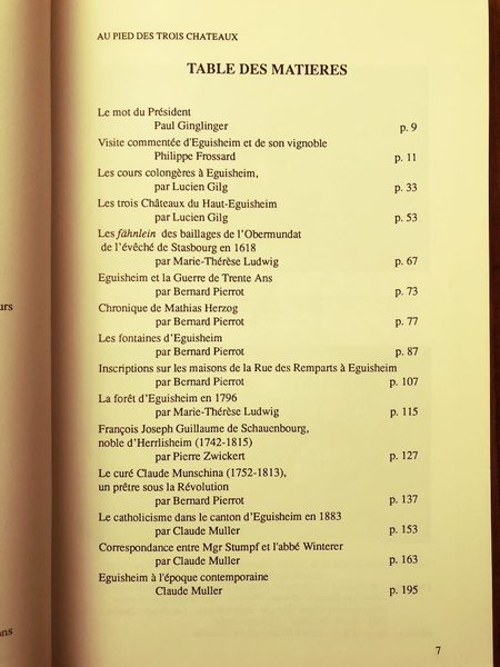 Au pied des trois châteaux, Annuaire de la Société d'histoire …