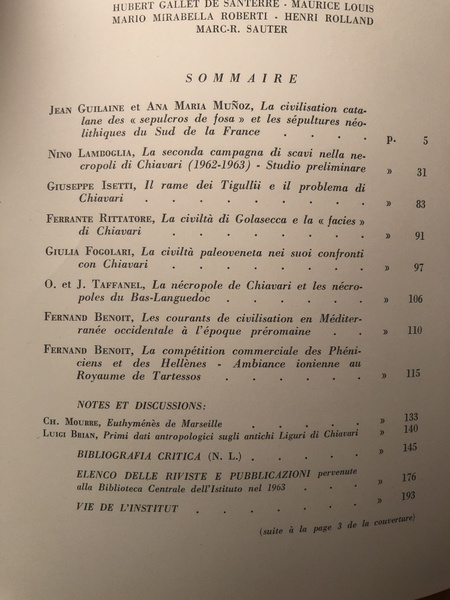 Revue d'études ligures Janvier-Décembre 1964