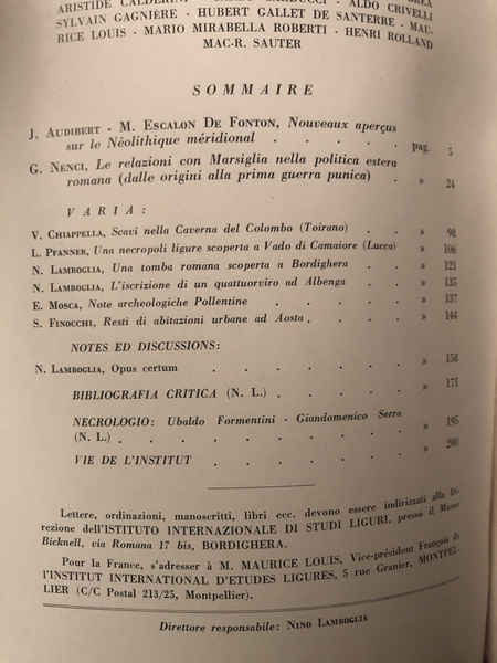 Revue d'études ligures Janvier-Juin 1958