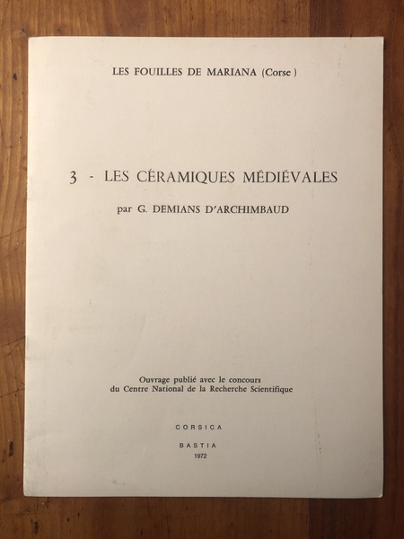 Les fouilles de Mariana (Corse) 3. Les céramiques médiévales