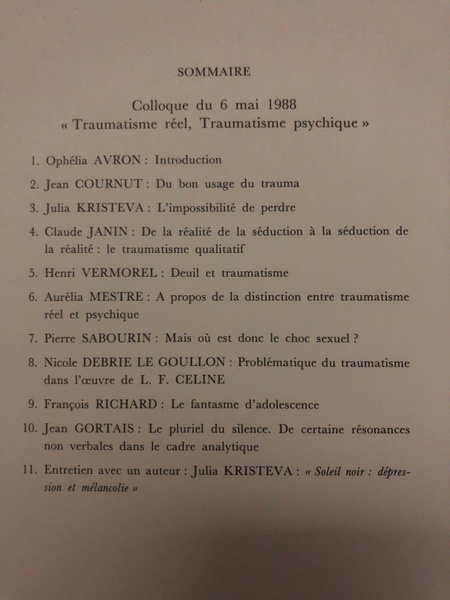 Cahier N°8 de l'Institut de Psycho-Pathologie Clinique