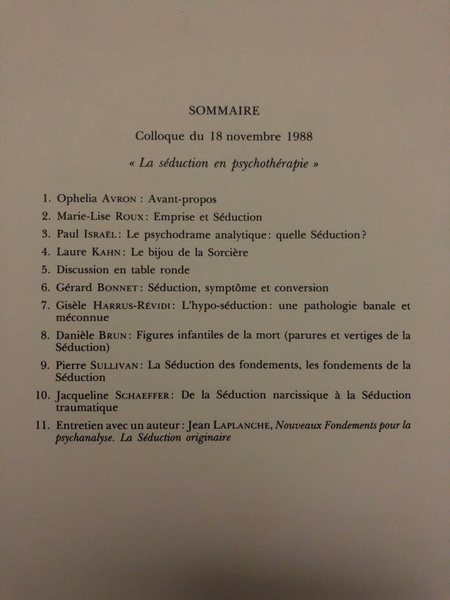 Cahier N°9 de l'Institut de Psycho-Pathologie Clinique