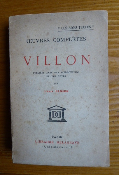 Oeuvres complètes de Villon