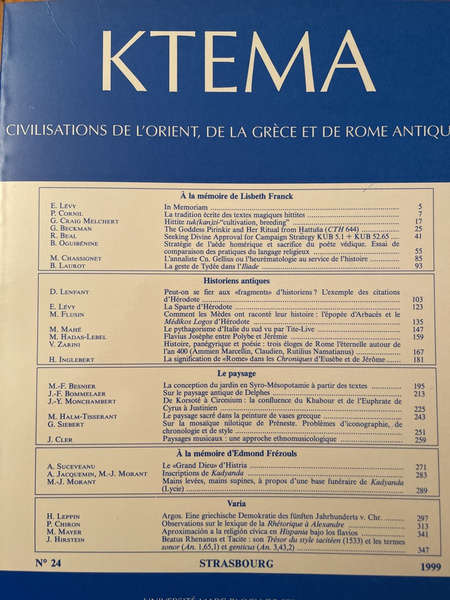 Ktema 1999 Numéro 24