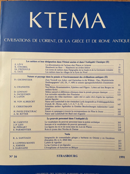 Ktema 1991 Numéro 16