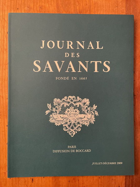 Journal des savants Juillet-Décembre 2009