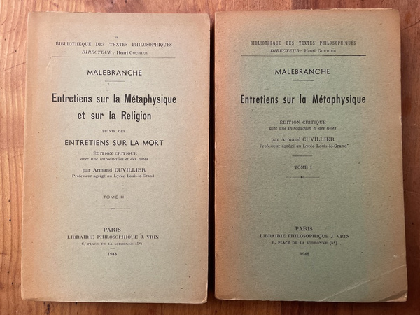 Entretiens sur la métaphysique et la religion, suivis de Entretiens …