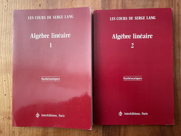 Algèbre linéaire (2 volumes)