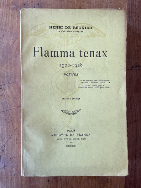 Flamma tenax 1922-1928, poèmes