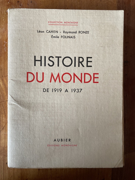 Histoire du monde de 1919 à 1937