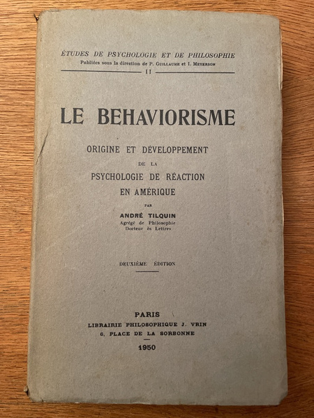 Le Behaviorisme, origine et développement de la psychologie de réaction …