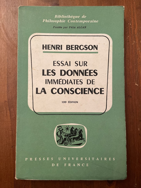 Essai sur les données immédiates de la conscience