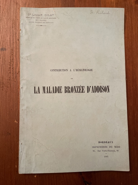 Contribution à l'hémétologie de la maladie bronzée d'Addison