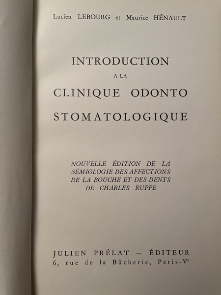 Introduction à la clinique odonto-stomatologique