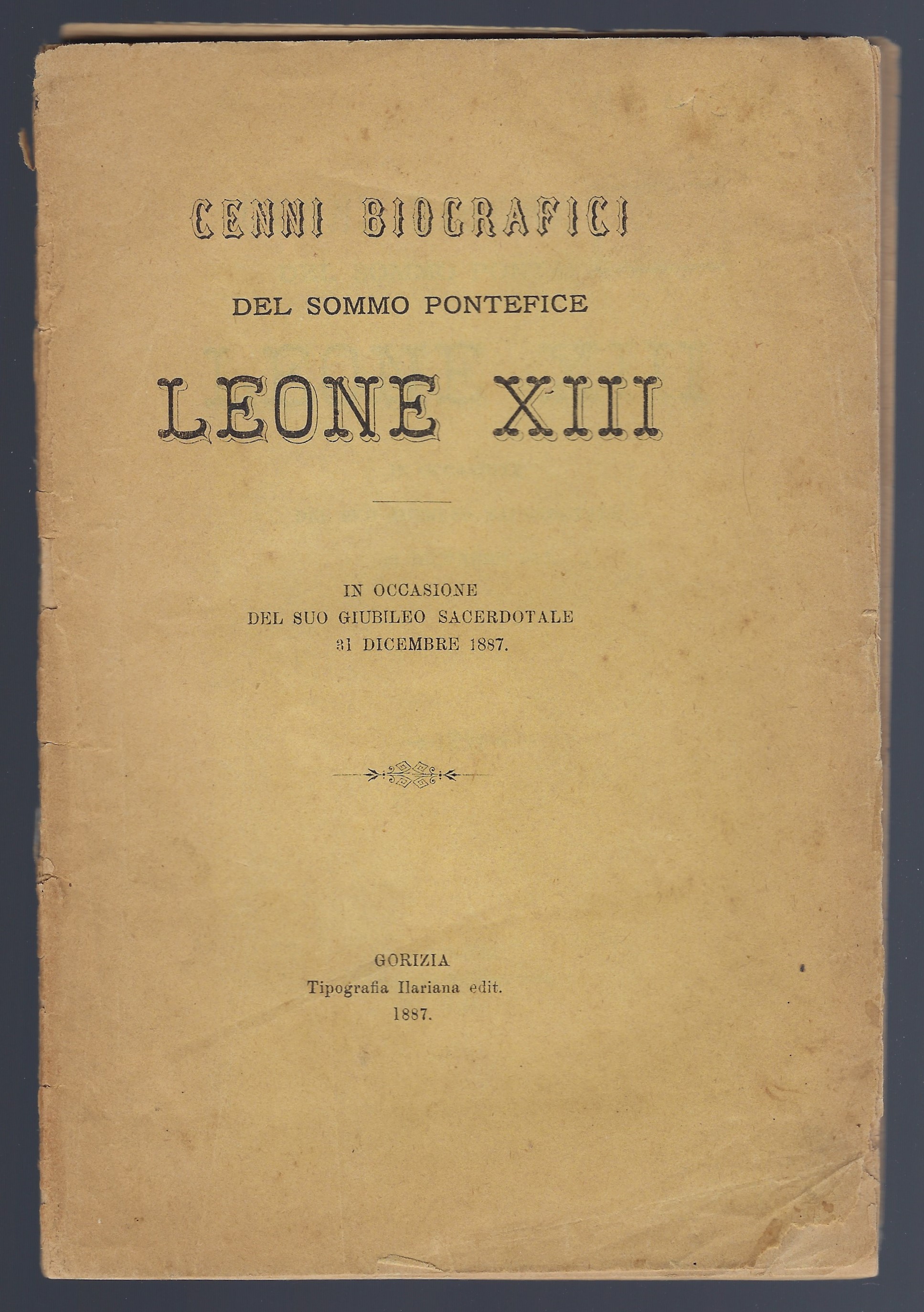 Cenni biografici del Sommo Pontefice Leone XIII in occasione del …