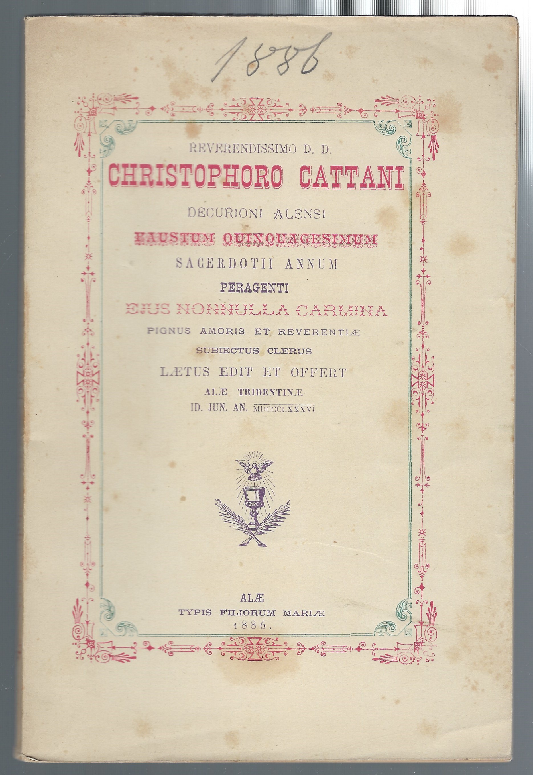 Christophoro Cattani nel 50°anno di sacerdozio