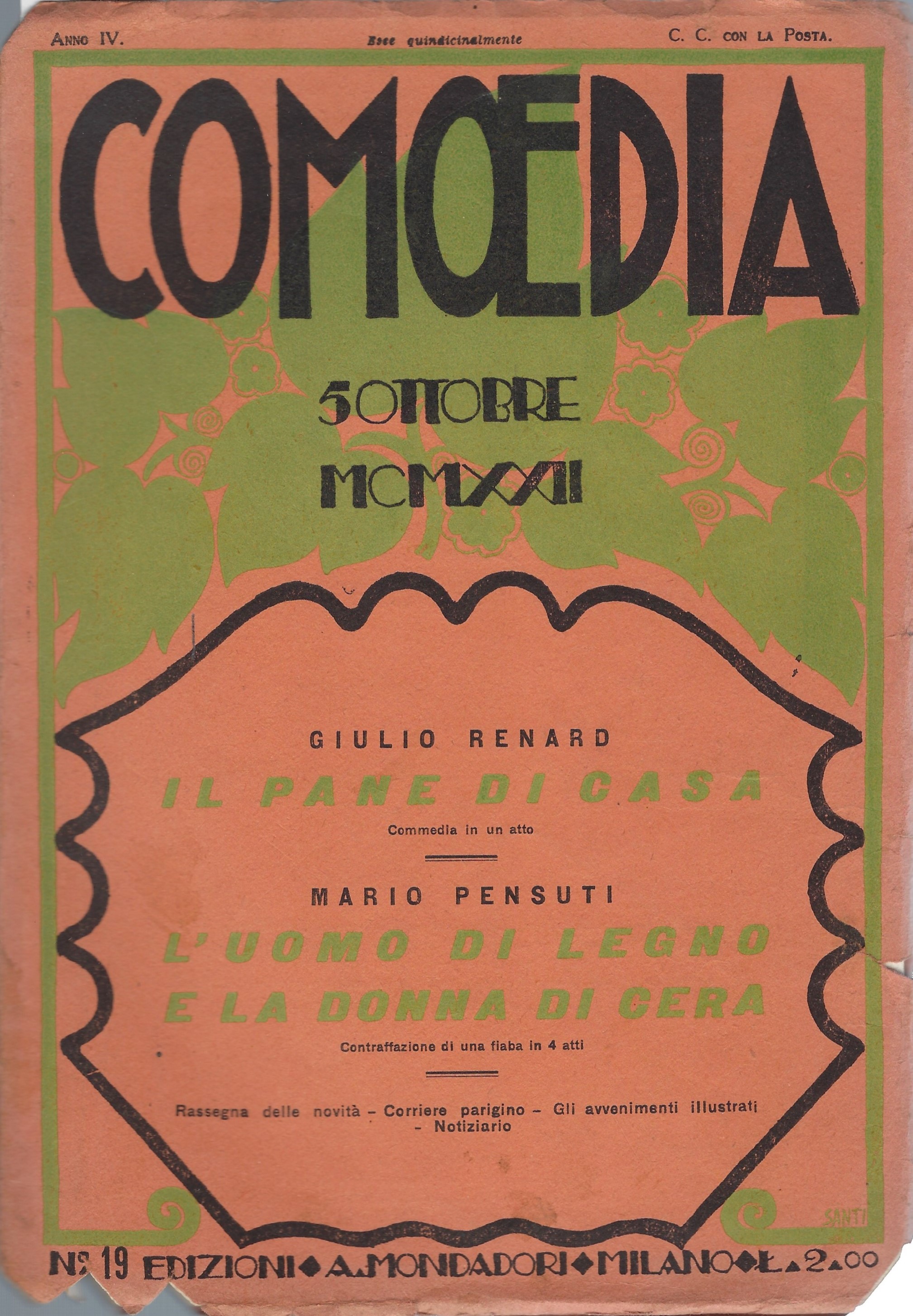 Comoedia - Periodico di commedie e di vita teatrale. N …