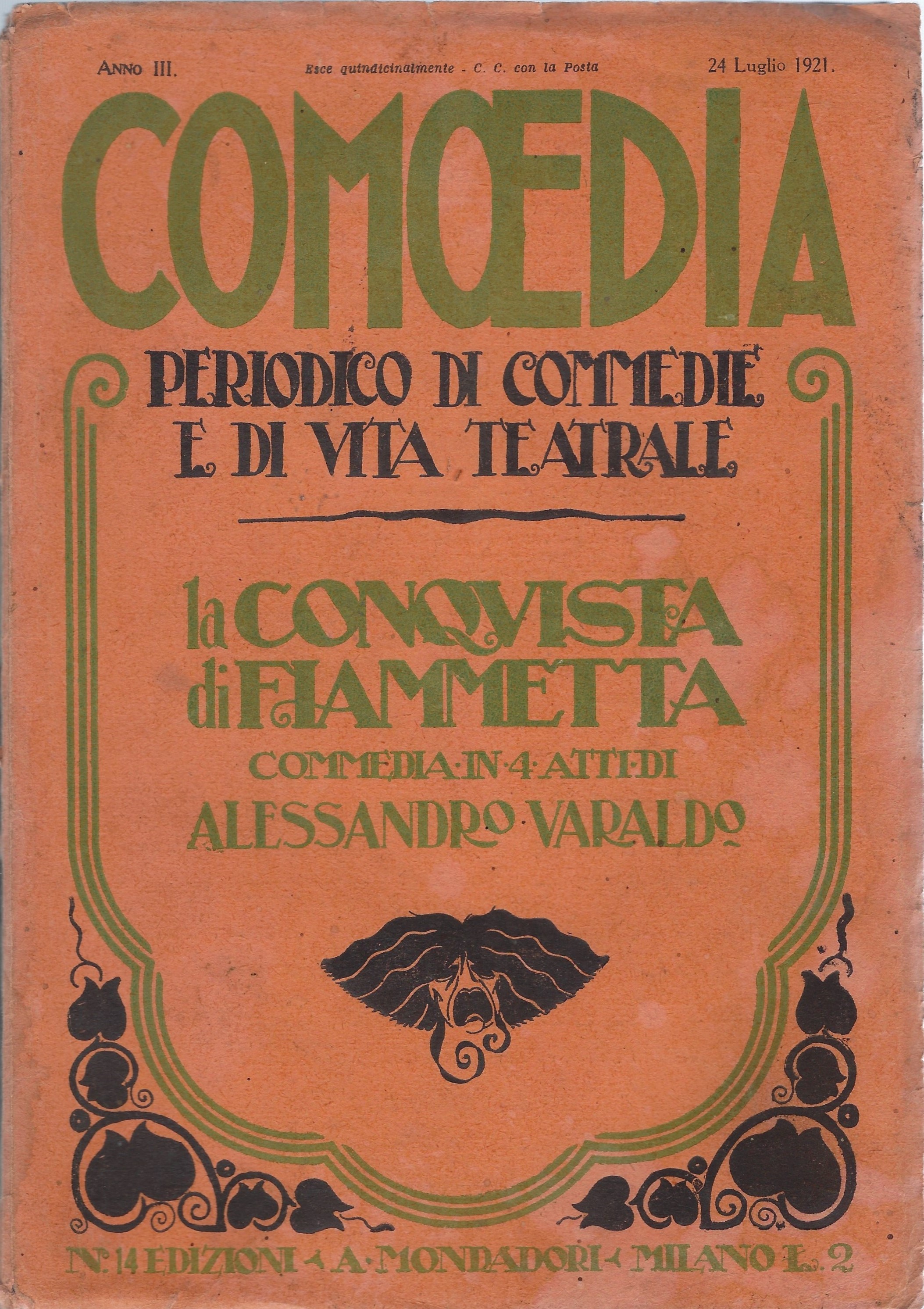 Comoedia - Periodico di commedie e di vita teatrale. N …
