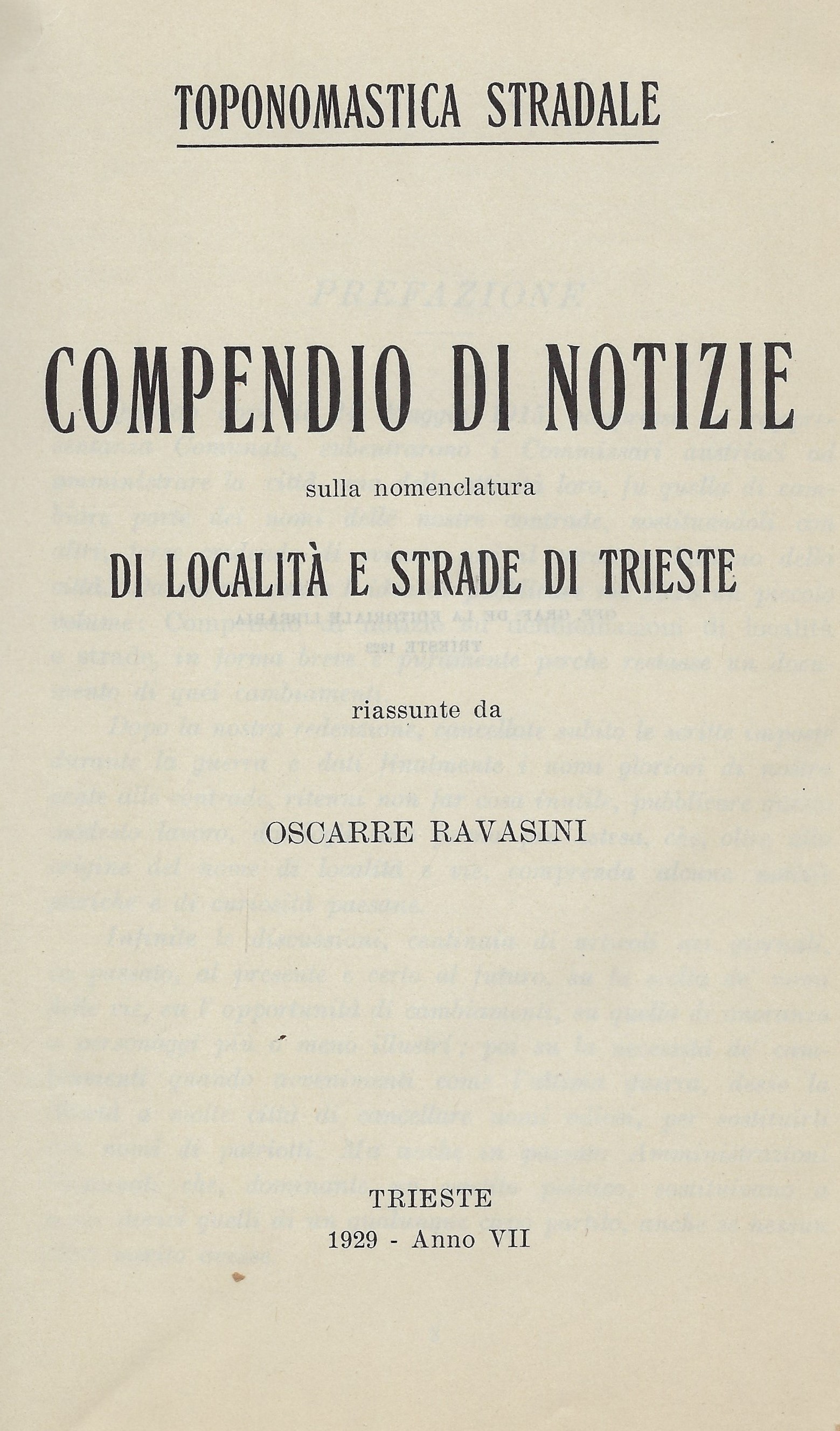 Compendio di notizie sulla nomenclatura di località e strade di …