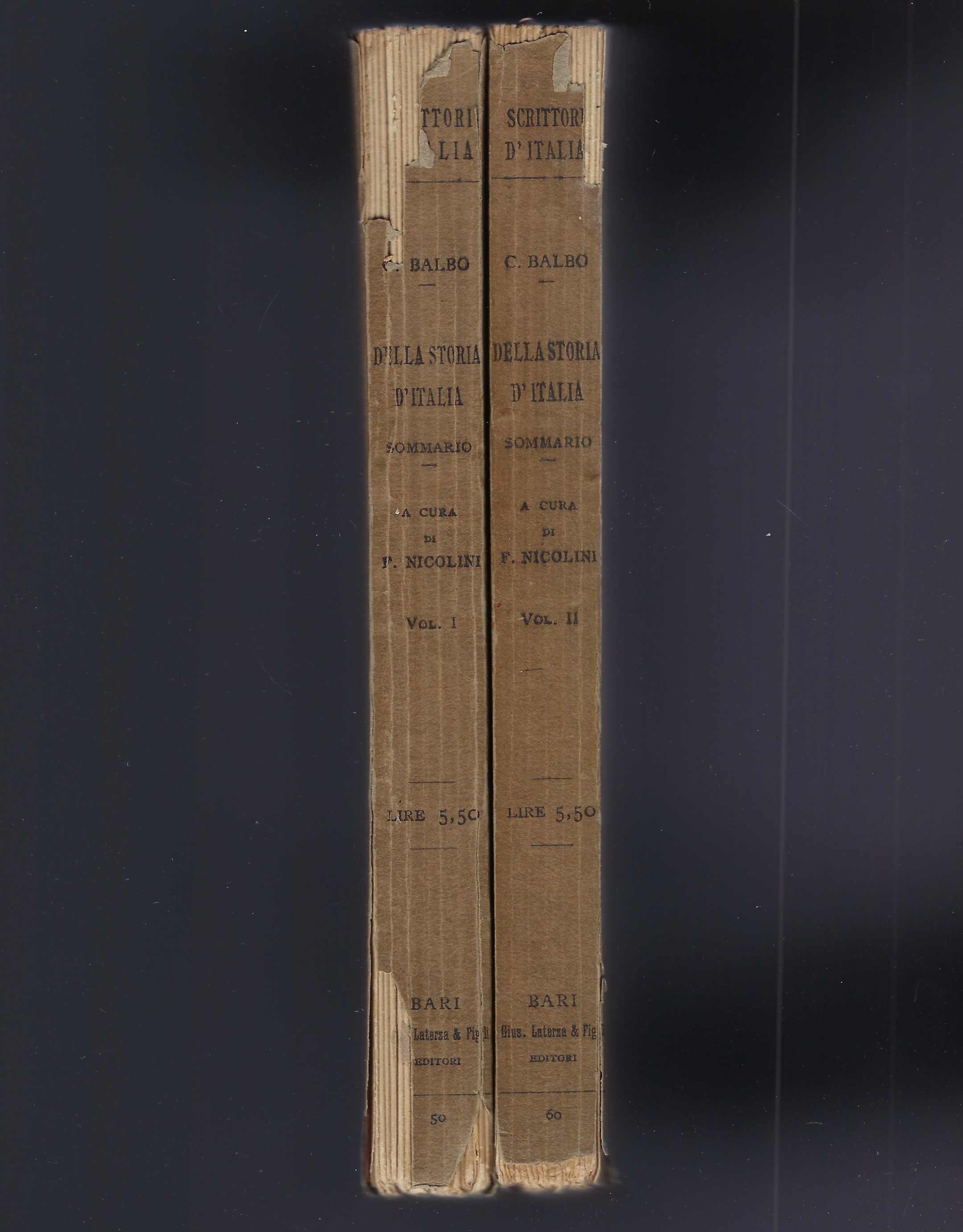 Della Storia d'Italia. Dalle origini fino ai nostri giorni. Sommario.