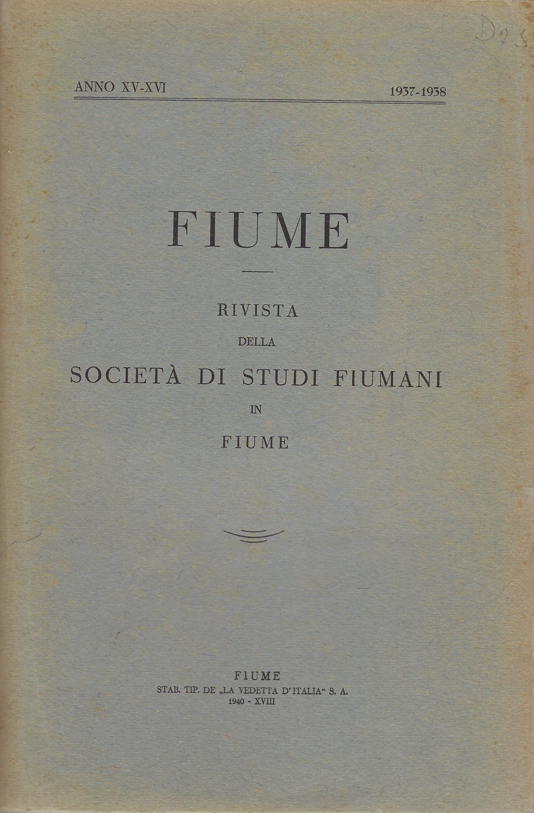 Fiume Rivista semestrale della -Società di Studi Fiumani-in Fiume (Anno …