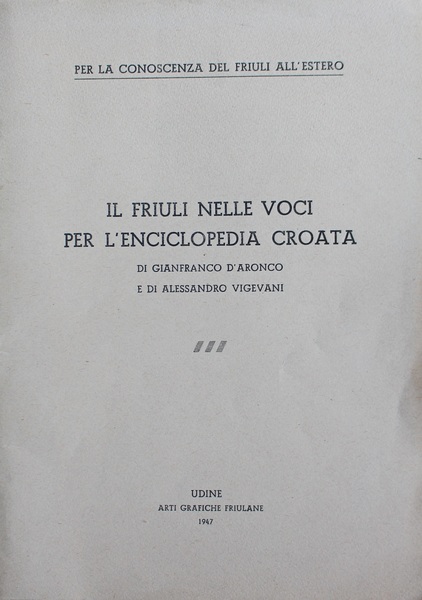 Il Friuli nelle voci per l'enciclopedia croata