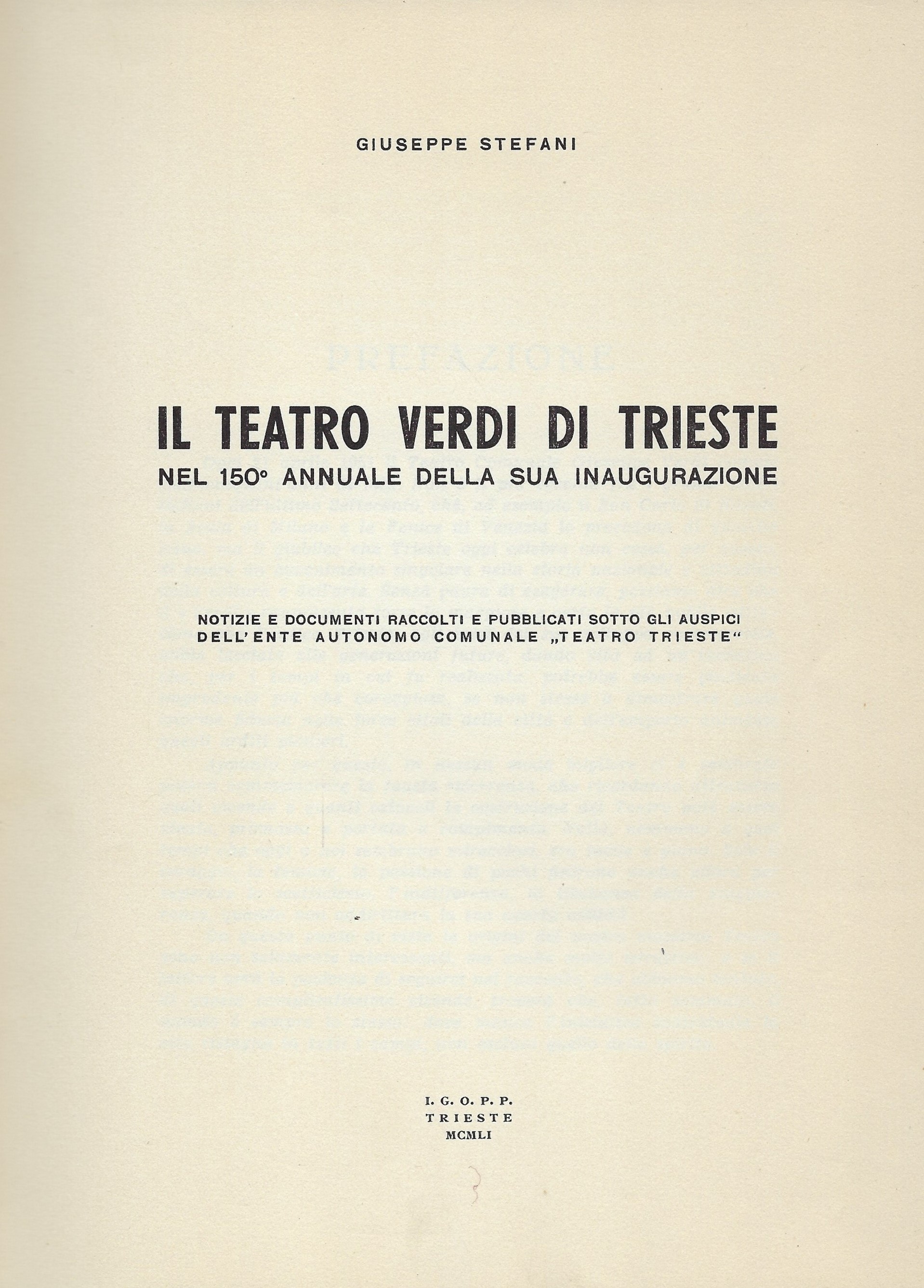 Il teatro Verdi di Trieste nel 150° annuale della sua …