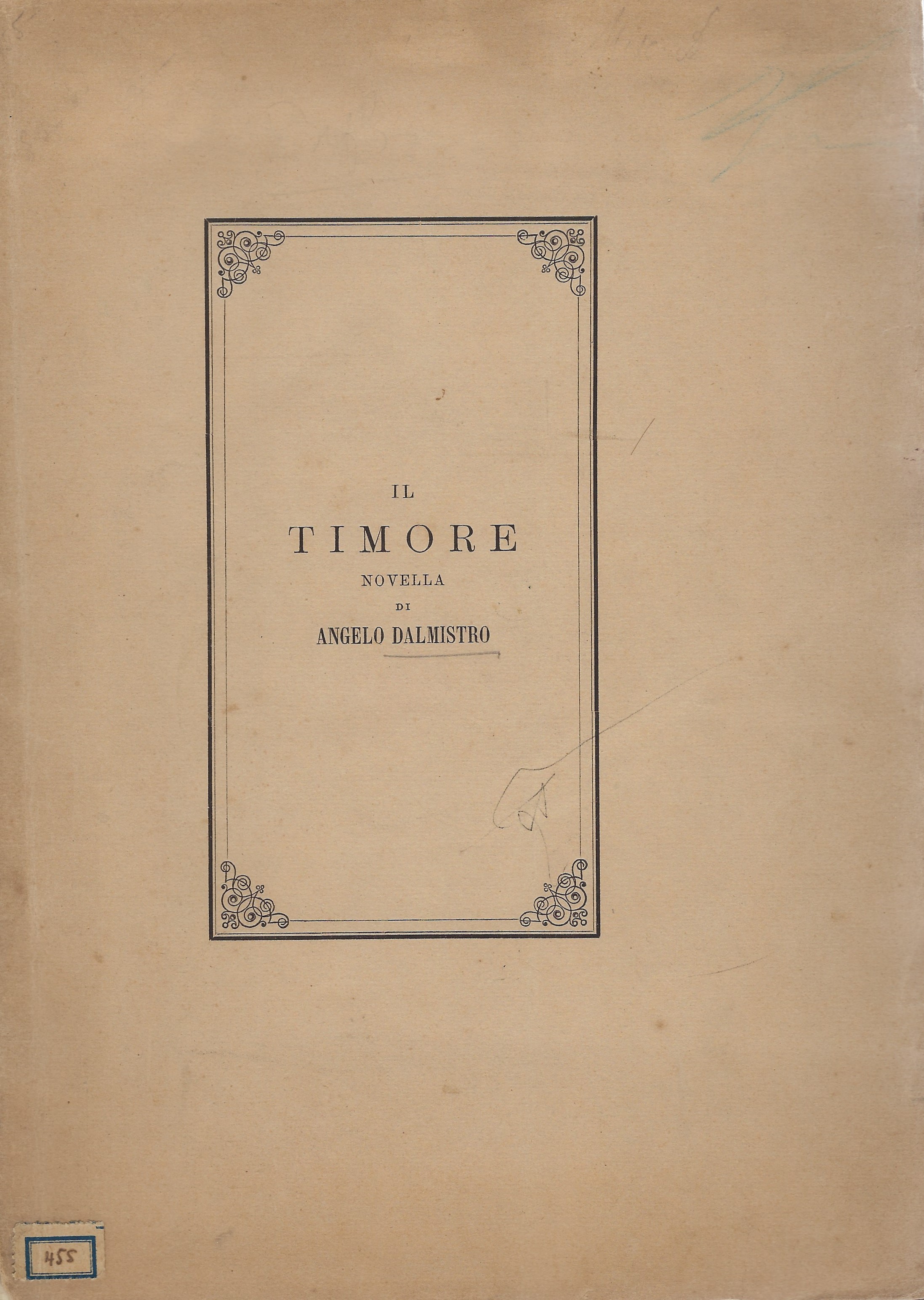 Il timore - Novella friulana