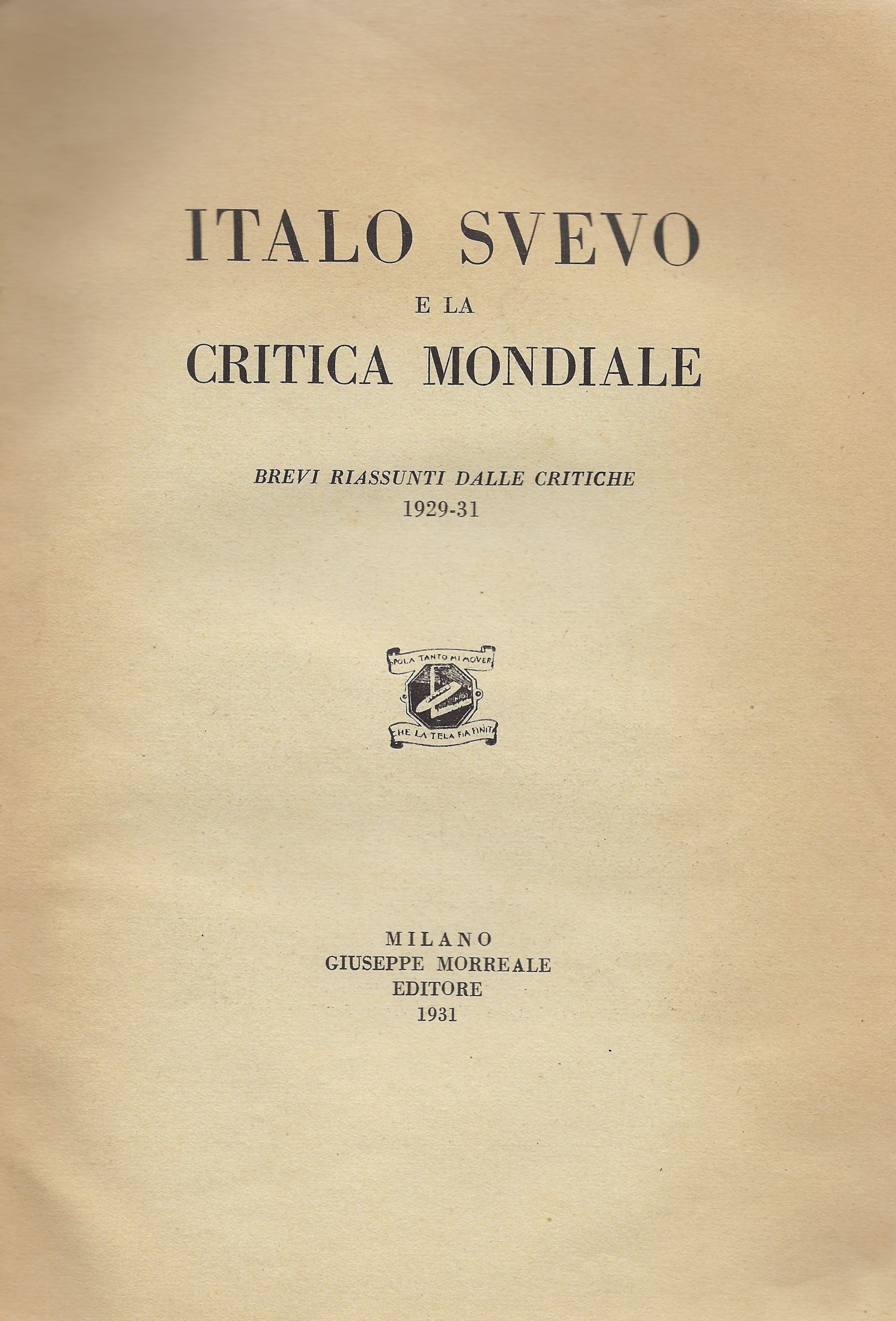 Italo Svevo e la critica mondiale: brevi riassunti dalle Critiche …