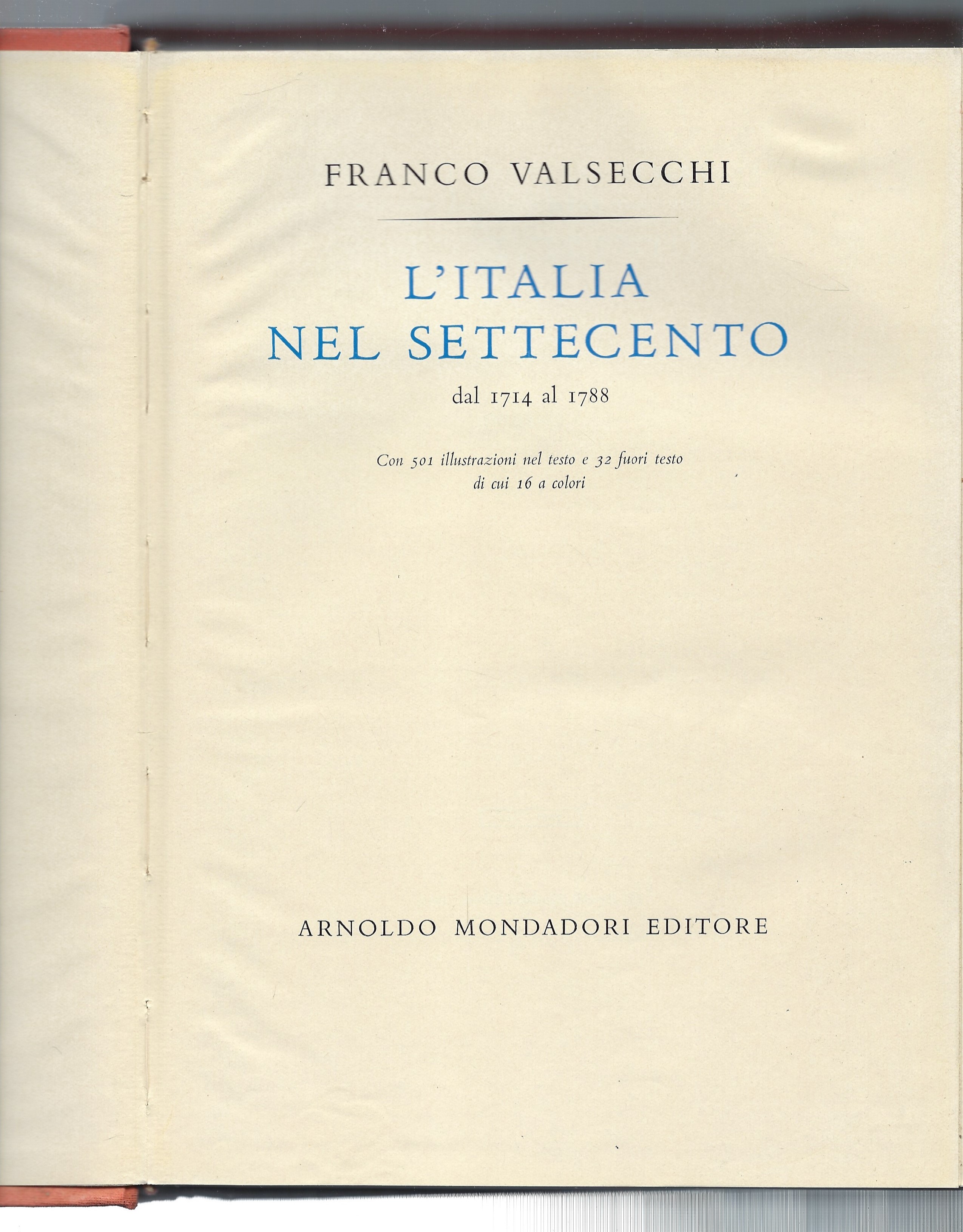 L'Italia nel Settecento. Dal 1714 al 1788.