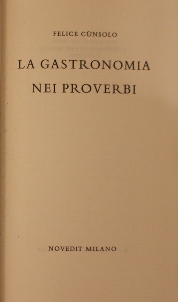 La Gastronomia nei proverbi