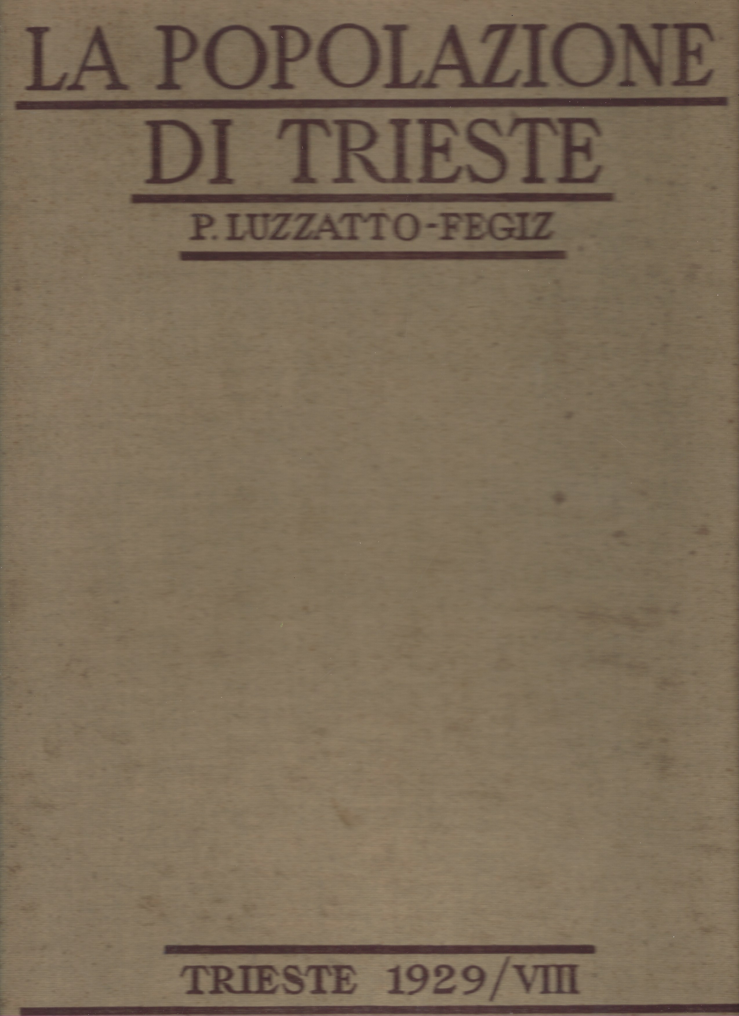 La popolazione di Trieste