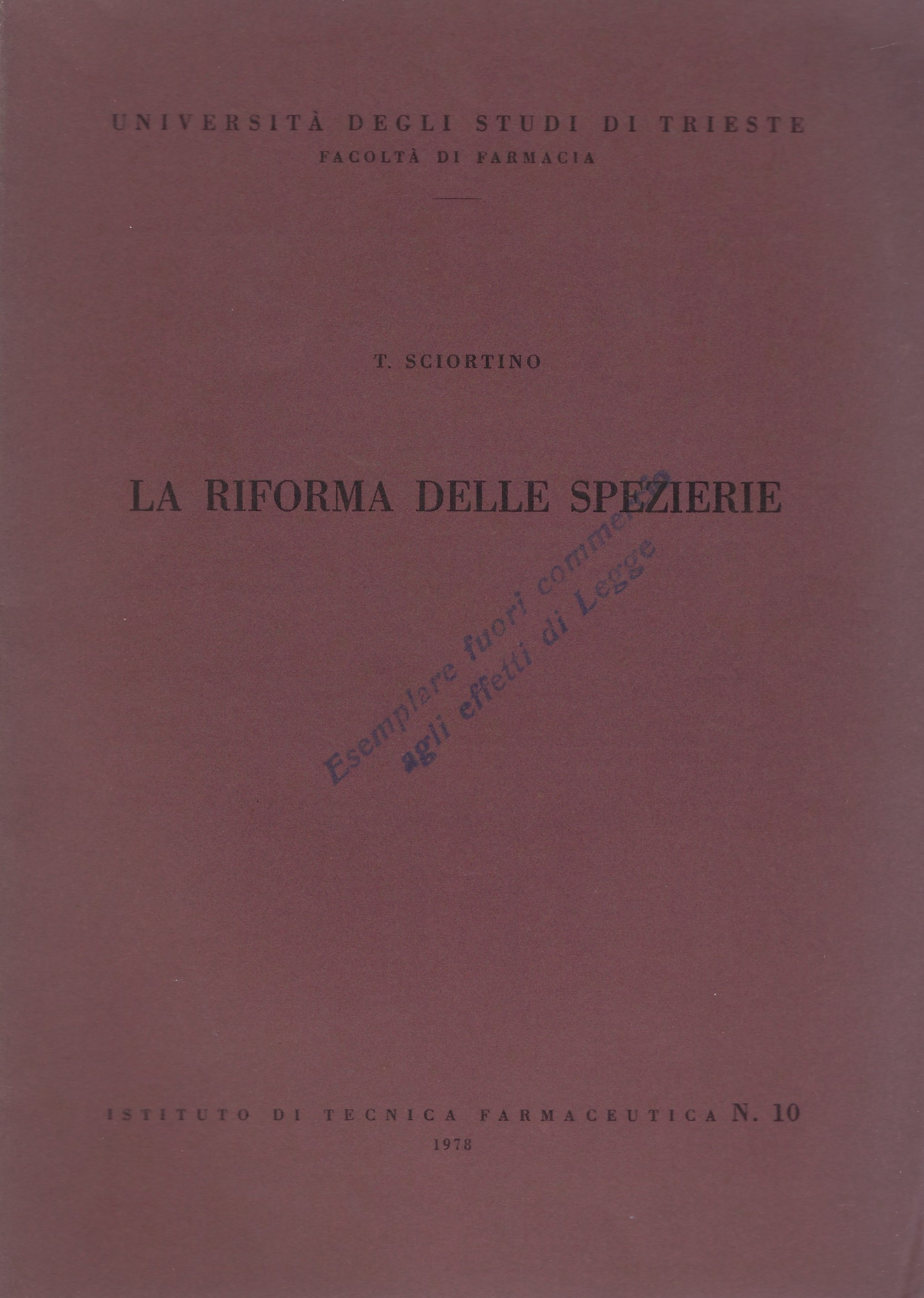 La riforma delle spezierie