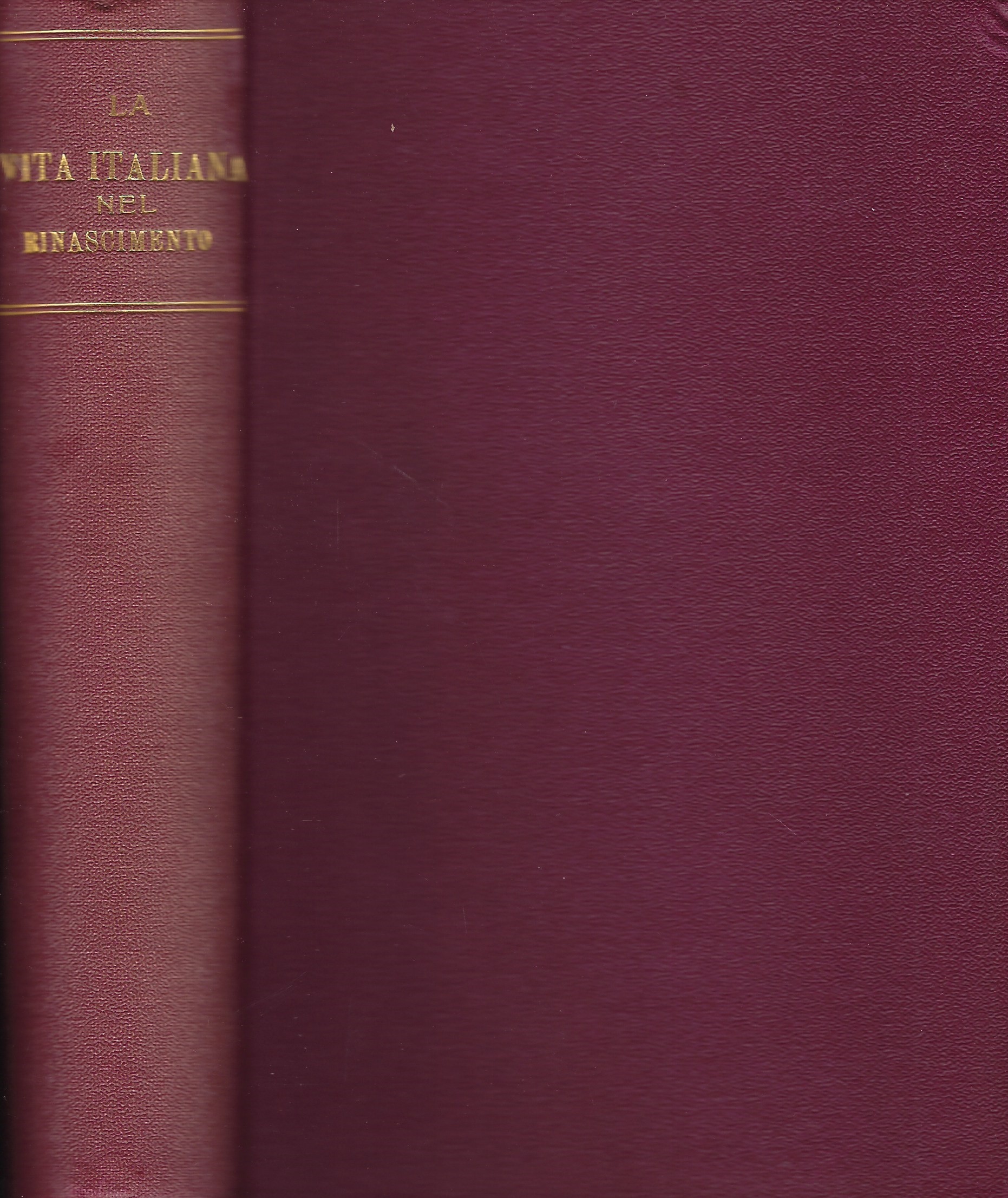 La vita italiana nel Rinascimento. I: Storia.