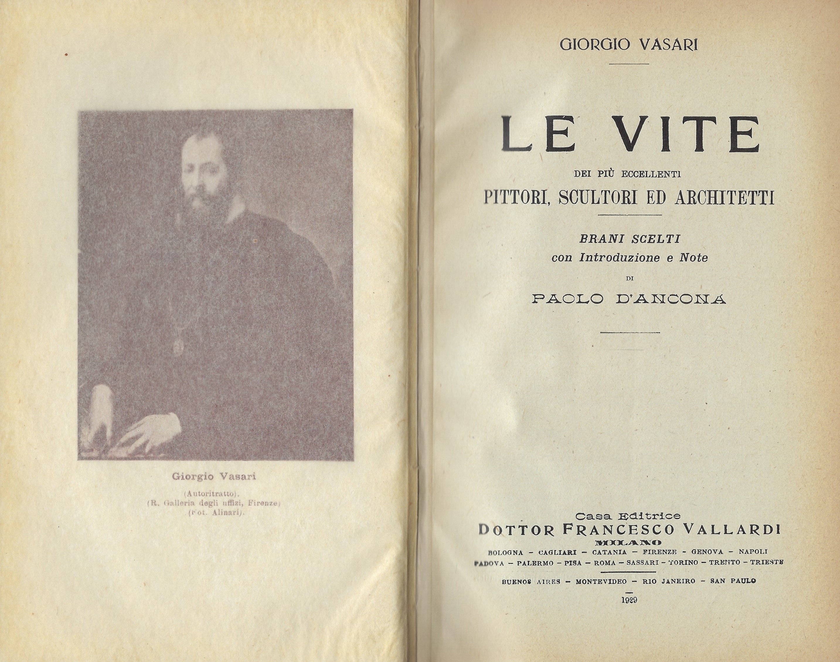 Le vite dei più eccellenti pittori, scultori ed architetti. Brani …