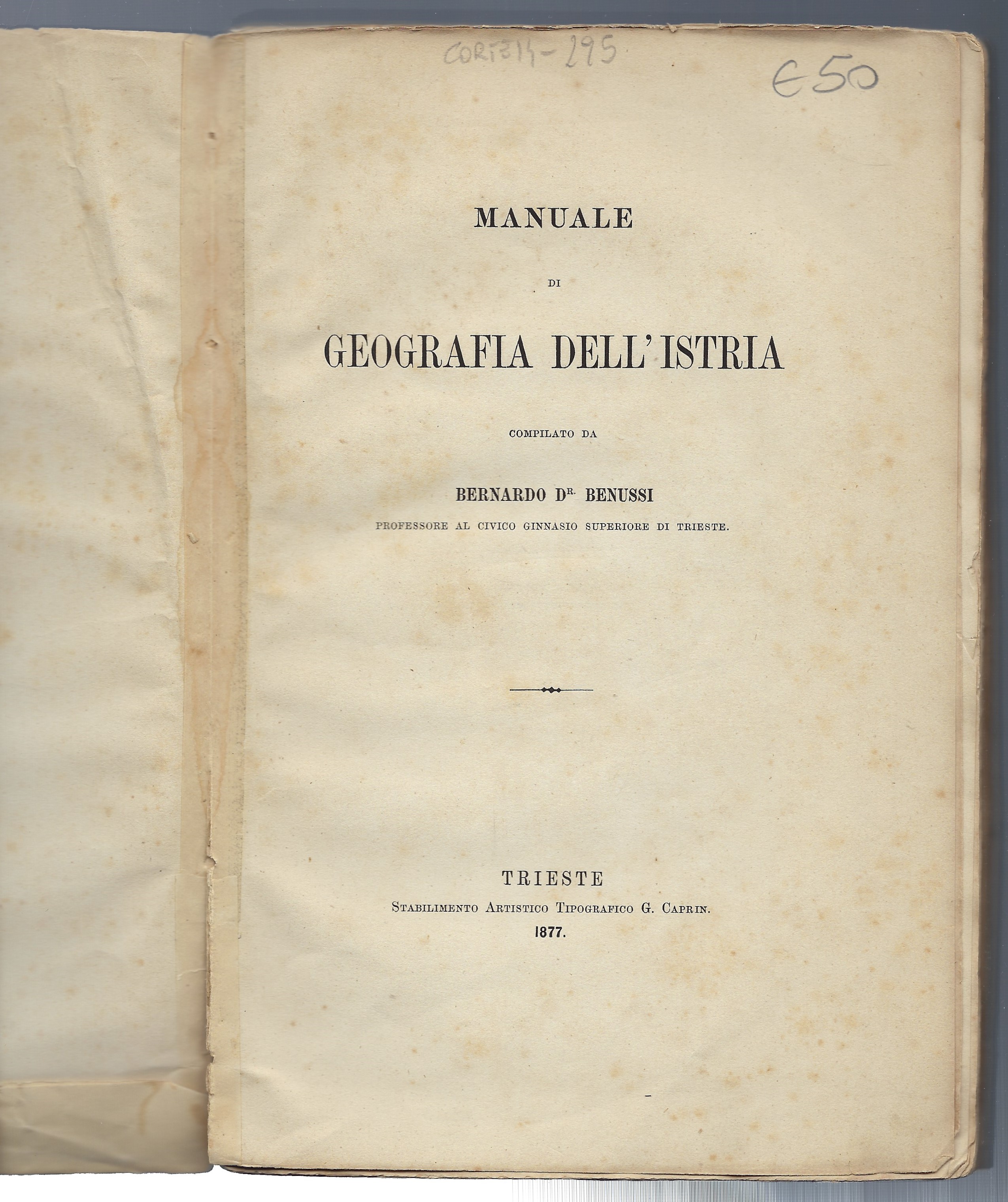 Manuale di geografia dell'Istria