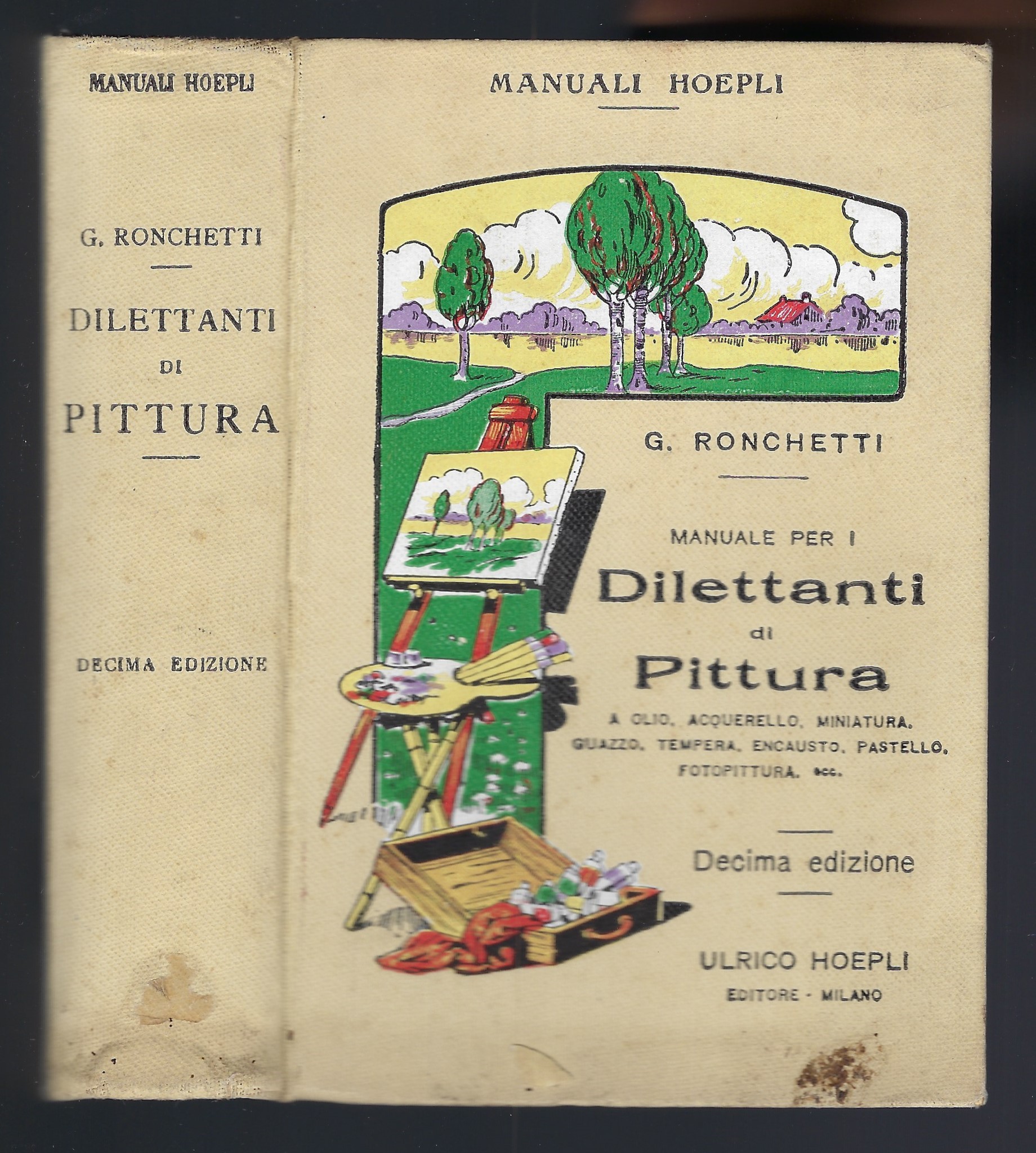 Manuale per i dilettanti di pittura a olio,acquerello,miniatura,guazzo,tempera,encausto,pastello,fotopittura etc.